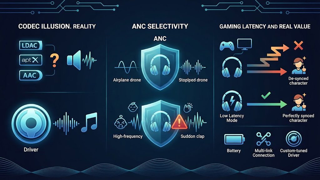 Kablosuz kulaklık: kodekler, gecikme ve gürültü engelleme
